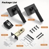 image:imageProbrico Gold Door Handle Knurled Lever Heavy Duty Interior Door Handles for Bedroom Bathroom Reversible Left amp Right Handed Gold Privacy Door HandleMatte Black