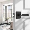 image:imageProbrico Gold Door Handle Knurled Lever Heavy Duty Interior Door Handles for Bedroom Bathroom Reversible Left amp Right Handed Gold Privacy Door HandleMatte Black