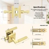 image:imageProbrico Gold Door Handle Knurled Lever Heavy Duty Interior Door Handles for Bedroom Bathroom Reversible Left amp Right Handed Gold Privacy Door HandleGold