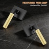 image:imageProbrico Gold Door Handle Knurled Lever Heavy Duty Interior Door Handles for Bedroom Bathroom Reversible Left amp Right Handed Gold Privacy Door HandleMatte BlackGold