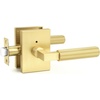 image:imageProbrico Gold Door Handle Knurled Lever Heavy Duty Interior Door Handles for Bedroom Bathroom Reversible Left amp Right Handed Gold Privacy Door HandleGold