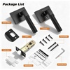 image:imageProbrico Gold Door Handle Knurled Lever Heavy Duty Interior Door Handles for Bedroom Bathroom Reversible Left amp Right Handed Gold Privacy Door HandleMatte Black
