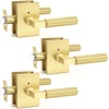 image:imageProbrico Gold Door Handle Knurled Lever Heavy Duty Interior Door Handles for Bedroom Bathroom Reversible Left amp Right Handed Gold Privacy Door HandleGold