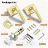 image:imageProbrico Gold Door Handle Knurled Lever Heavy Duty Interior Door Handles for Bedroom Bathroom Reversible Left amp Right Handed Gold Privacy Door HandleGold