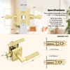 image:imageProbrico Gold Door Handle Knurled Lever Heavy Duty Interior Door Handles for Bedroom Bathroom Reversible Left amp Right Handed Gold Privacy Door HandleGold