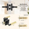 image:imageProbrico Gold Door Handle Knurled Lever Heavy Duty Interior Door Handles for Bedroom Bathroom Reversible Left amp Right Handed Gold Privacy Door HandleMatte BlackGold