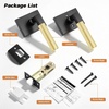 image:imageProbrico Gold Door Handle Knurled Lever Heavy Duty Interior Door Handles for Bedroom Bathroom Reversible Left amp Right Handed Gold Privacy Door HandleMatte BlackGold