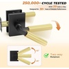 image:imageProbrico Gold Door Handle Knurled Lever Heavy Duty Interior Door Handles for Bedroom Bathroom Reversible Left amp Right Handed Gold Privacy Door HandleMatte BlackGold
