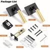 image:imageProbrico Gold Door Handle Knurled Lever Heavy Duty Interior Door Handles for Bedroom Bathroom Reversible Left amp Right Handed Gold Privacy Door HandleMatte BlackGold