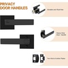 image:imageProbrico Gold Privacy Door Handle Lockset Heavy Duty Interior Door Lever for Bedroom Reversible Keyless Handleset Door Knob 5 PackBlack