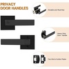 image:imageProbrico Gold Privacy Door Handle Lockset Heavy Duty Interior Door Lever for Bedroom Reversible Keyless Handleset Door Knob 5 PackBlack