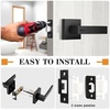 image:imageProbrico Gold Privacy Door Handle Lockset Heavy Duty Interior Door Lever for Bedroom Reversible Keyless Handleset Door Knob 5 PackBlack