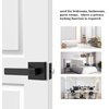 image:imageProbrico Gold Privacy Door Handle Lockset Heavy Duty Interior Door Lever for Bedroom Reversible Keyless Handleset Door Knob 5 PackBlack