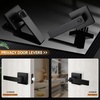 image:imageProbrico Gold Privacy Door Handle Lockset Heavy Duty Interior Door Lever for Bedroom Reversible Keyless Handleset Door Knob 5 PackBlack