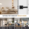 image:imageProbrico Gold Privacy Door Handle Lockset Heavy Duty Interior Door Lever for Bedroom Reversible Keyless Handleset Door Knob 5 PackBlack