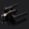 image:imageProbrico Gold Privacy Door Handle Lockset Heavy Duty Interior Door Lever for Bedroom Reversible Keyless Handleset Door Knob 5 PackBlack