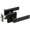 image:imageProbrico Gold Privacy Door Handle Lockset Heavy Duty Interior Door Lever for Bedroom Reversible Keyless Handleset Door Knob 5 PackBlack