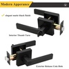 image:imageProbrico Gold Privacy Door Handle Lockset Heavy Duty Interior Door Lever for Bedroom Reversible Keyless Handleset Door Knob 5 PackBlack