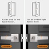 image:imageProbrico Gold Privacy Door Handle Lockset Heavy Duty Interior Door Lever for Bedroom Reversible Keyless Handleset Door Knob 5 PackBrushed Nickel