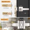 image:imageProbrico Gold Privacy Door Handle Lockset Heavy Duty Interior Door Lever for Bedroom Reversible Keyless Handleset Door Knob 5 PackBrushed Nickel