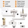 image:imageProbrico Gold Privacy Door Handle Lockset Heavy Duty Interior Door Lever for Bedroom Reversible Keyless Handleset Door Knob 5 PackBrushed Nickel