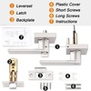 image:imageProbrico Gold Privacy Door Handle Lockset Heavy Duty Interior Door Lever for Bedroom Reversible Keyless Handleset Door Knob 5 PackBrushed Nickel