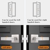 image:imageProbrico Gold Privacy Door Handle Lockset Heavy Duty Interior Door Lever for Bedroom Reversible Keyless Handleset Door Knob 5 PackBrushed Nickel
