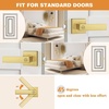 image:imageProbrico Gold Privacy Door Handle Lockset Heavy Duty Interior Door Lever for Bedroom Reversible Keyless Handleset Door Knob 5 PackGold