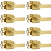 image:imageProbrico Gold Privacy Door Handle Lockset Heavy Duty Interior Door Lever for Bedroom Reversible Keyless Handleset Door Knob 5 PackGold
