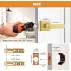 image:imageProbrico Gold Privacy Door Handle Lockset Heavy Duty Interior Door Lever for Bedroom Reversible Keyless Handleset Door Knob 5 PackGold