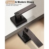 image:imageProbrico Gold Privacy Door Handle Lockset Heavy Duty Interior Door Lever for Bedroom Reversible Keyless Handleset Door Knob 5 PackOil Rubbed Bronze