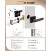 image:imageProbrico Gold Privacy Door Handle Lockset Heavy Duty Interior Door Lever for Bedroom Reversible Keyless Handleset Door Knob 5 PackOil Rubbed Bronze