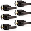 image:imageProbrico Gold Privacy Door Handle Lockset Heavy Duty Interior Door Lever for Bedroom Reversible Keyless Handleset Door Knob 5 PackOil Rubbed Bronze