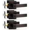 image:imageProbrico Gold Privacy Door Handle Lockset Heavy Duty Interior Door Lever for Bedroom Reversible Keyless Handleset Door Knob 5 PackOil Rubbed Bronze