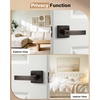 image:imageProbrico Gold Privacy Door Handle Lockset Heavy Duty Interior Door Lever for Bedroom Reversible Keyless Handleset Door Knob 5 PackOil Rubbed Bronze