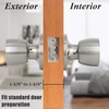 image:imageProbrico Hall amp Closet Passage Door KnobsBrushed Nickel Tulip Style Stainless Steel Keyless Door HandlesNonLocking Knob Set6 Pack
