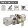 image:imageProbrico Hall amp Closet Passage Door KnobsBrushed Nickel Tulip Style Stainless Steel Keyless Door HandlesNonLocking Knob Set6 Pack