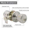 image:imageProbrico Hall amp Closet Passage Door KnobsBrushed Nickel Tulip Style Stainless Steel Keyless Door HandlesNonLocking Knob Set6 Pack