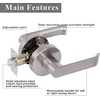 image:imageProbrico Heavy Duty Passage Door Levers Satin Nickel Door Locksets for LeftRight Handing Hall and Closet Handles 6 Pack