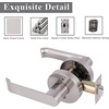image:imageProbrico Heavy Duty Passage Door Levers Satin Nickel Door Locksets for LeftRight Handing Hall and Closet Handles 6 Pack