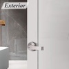 image:imageProbrico Heavy Duty Satin Nickel Privacy Door Levers Interior Keyless Locks BathBed Door Locksets Reversible for LeftRight Handed Doors 5 Pack