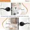 image:imageProbrico Interior Door Handle Lever Chrome Door Handles Passage Door Lever Handle Closet Door Handle Polished Chrome Interior Keyless Door Handle for Hallway Closet Wave Style Reversible 6 PackBlack
