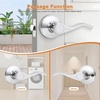 image:imageProbrico Interior Door Handle Lever Chrome Door Handles Passage Door Lever Handle Closet Door Handle Polished Chrome Interior Keyless Door Handle for Hallway Closet Wave Style Reversible 6 PackPolished Chrome