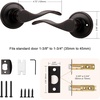 image:imageProbrico Interior Door Handle Lever Chrome Door Handles Passage Door Lever Handle Closet Door Handle Polished Chrome Interior Keyless Door Handle for Hallway Closet Wave Style Reversible 6 PackOil Rubbed Bronze