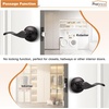image:imageProbrico Interior Door Handle Lever Chrome Door Handles Passage Door Lever Handle Closet Door Handle Polished Chrome Interior Keyless Door Handle for Hallway Closet Wave Style Reversible 6 PackOil Rubbed Bronze