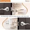 image:imageProbrico Interior Door Handle Lever Chrome Door Handles Passage Door Lever Handle Closet Door Handle Polished Chrome Interior Keyless Door Handle for Hallway Closet Wave Style Reversible 6 PackSatin Nickel