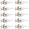 image:imageProbrico Interior Door Handle Lever Chrome Door Handles Passage Door Lever Handle Closet Door Handle Polished Chrome Interior Keyless Door Handle for Hallway Closet Wave Style Reversible 6 PackPolished Chrome