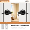 image:imageProbrico Interior Door Handle Lever Chrome Door Handles Passage Door Lever Handle Closet Door Handle Polished Chrome Interior Keyless Door Handle for Hallway Closet Wave Style Reversible 6 PackBlack