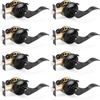 image:imageProbrico Interior Door Handle Lever Chrome Door Handles Passage Door Lever Handle Closet Door Handle Polished Chrome Interior Keyless Door Handle for Hallway Closet Wave Style Reversible 6 PackBlack