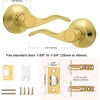 image:imageProbrico Interior Door Handle Lever Chrome Door Handles Passage Door Lever Handle Closet Door Handle Polished Chrome Interior Keyless Door Handle for Hallway Closet Wave Style Reversible 6 PackGold